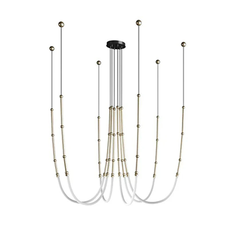 Decorbites™ Lámpara de Araña Lineal Creativa: Iluminación Moderna de Diseñador Nórdico Italiano para Sala de Estar y Vestíbulo