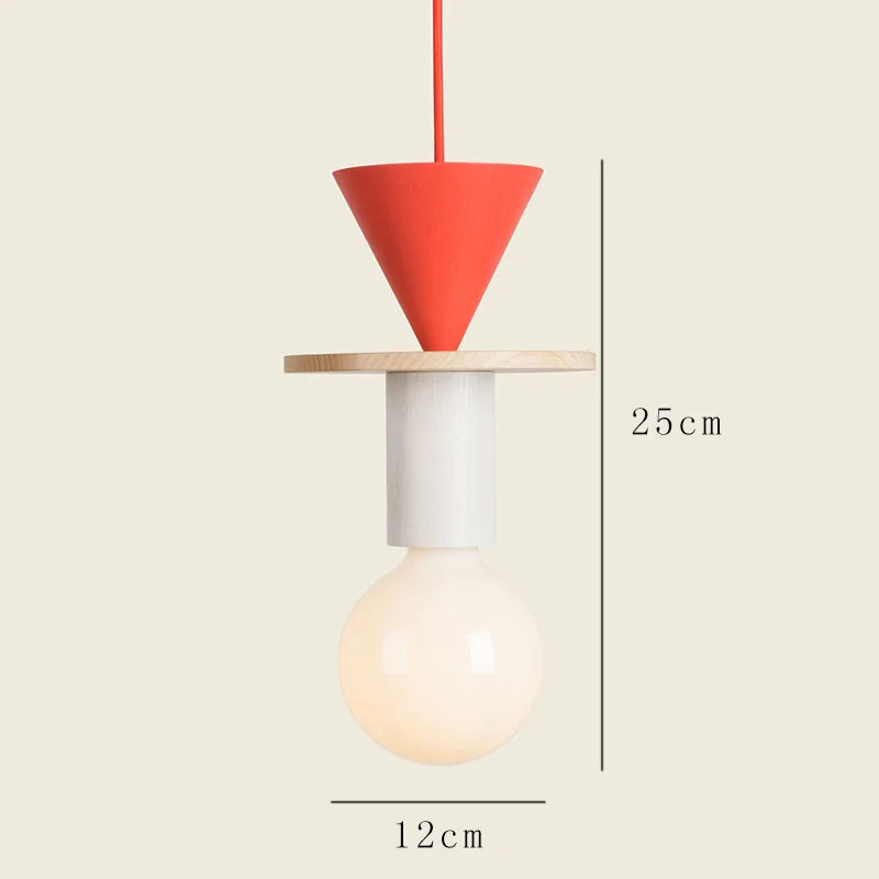 DecorBites™ LED Wooden Pendant Light: Nordic Design, Kawaii Bedroom Decor Fixture