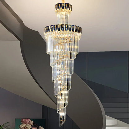 DecorBites™ Crystal Chandelier: Elegant Villa Living Room Lighting