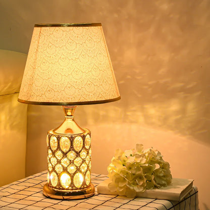 DecorBites™ Crystal Table Lamp: Elegant Bedroom Nightstand Light for Warm & Romantic Ambiance