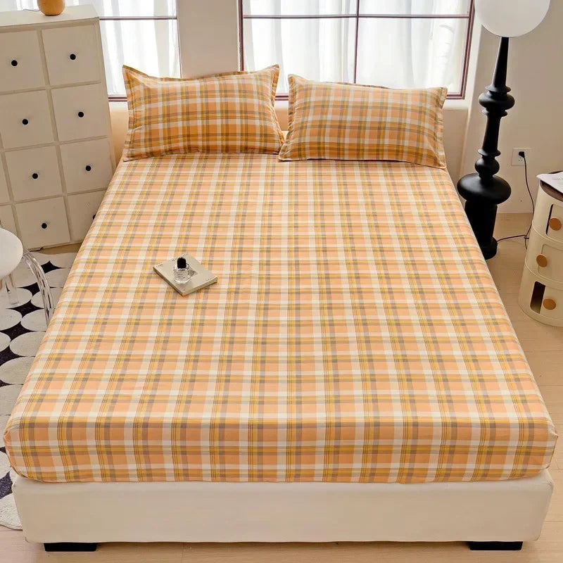 DecorBites™ Japanese Style Thick Fitted Sheet for Queen/King Bed