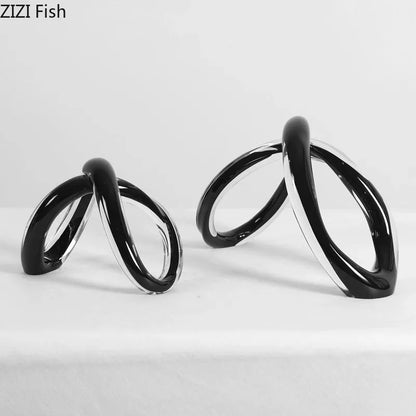 DecorBites™ Knot Ornaments Glass Sculpture for Desk Decor - Creative Geometric Artwork
