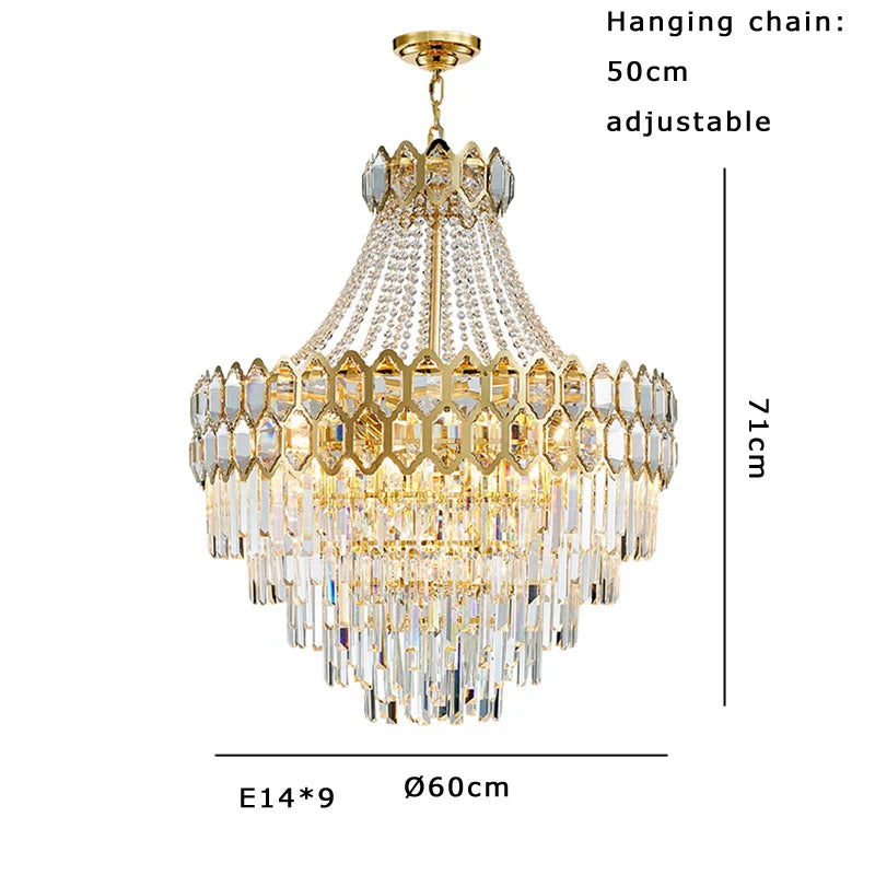 DecorBites™ Deluxe Crystal LED Pendant Lamp - Elegant Home Decor Lighting
