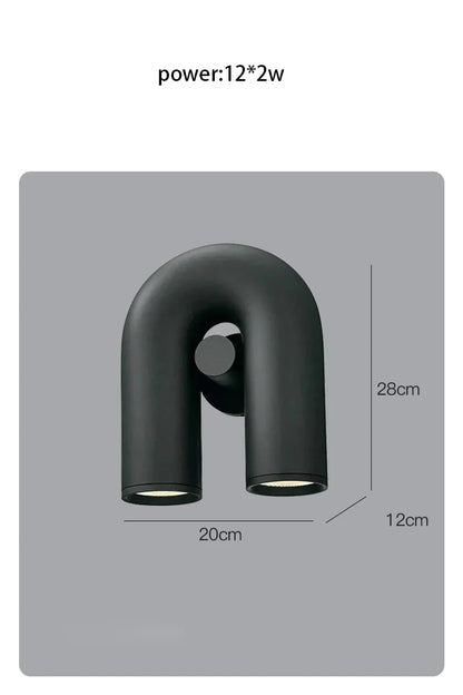 DecorBites™ LED U-shaped Wall Lamp for Stylish Home Lighting