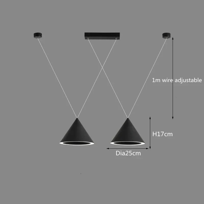 DecorBites™ LED Pendant Lamp: Minimalist Kitchen Island Hanging Light for Living Room & Dining Table