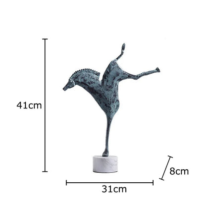 DecorBites™ Iron Horse Statue - Modern Desk Decor & Room Ornaments