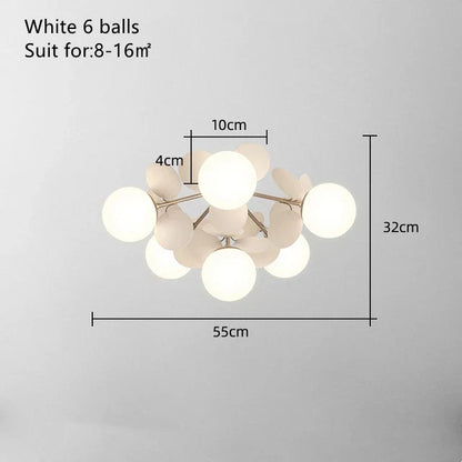 ديكوربايتس™ مصباح سقف LED للأطفال: ثريا من الزجاج المصفح