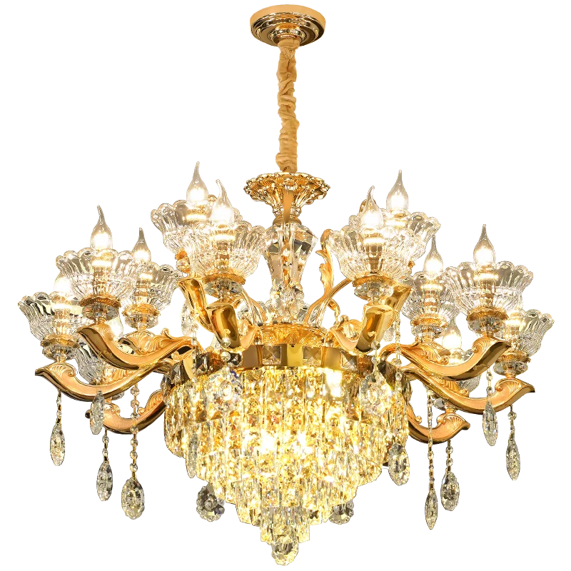DecorBites™ Crystal Luxe Pendant Lamp: Elegant European Style for Living Room and Restaurant