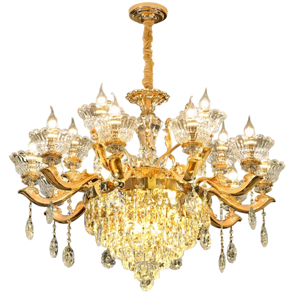 DecorBites™ Crystal Luxe Pendant Lamp: Elegant European Style for Living Room and Restaurant