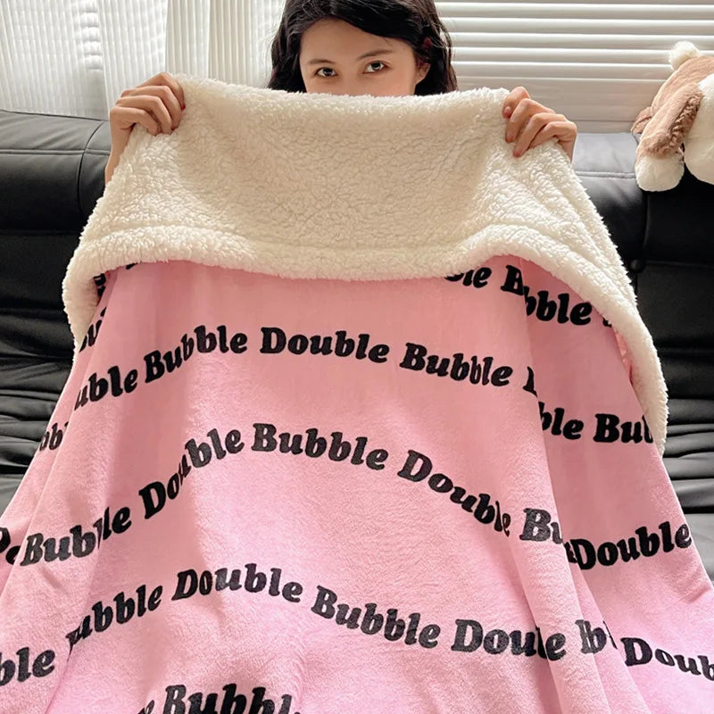 Manta de forro polar DecorBites™ | Chal multiusos para oficina y hogar | Manta suave y cálida