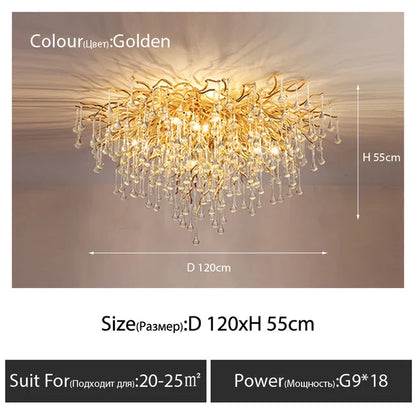 Lámpara de techo de cristal DecorBites™ - Iluminación de lujo para espacios modernos