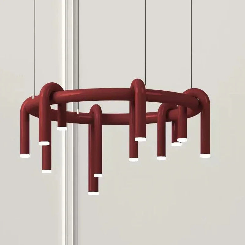 Modern 6-Light Metal Pendant Chandelier