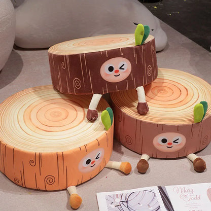 DecorBites™ Cartoon Tree Stump Cushion for Bedroom, Sofa & Balcony Decoration