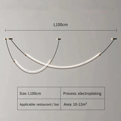 DecorBites™ Designer Arc Line Restaurant Lighting Chandelier