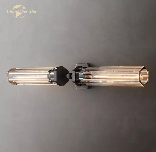 DecorBites™ Crystal Hexagonal Sconce: Modern Wall Lamp for Bathroom, Living Room, Bedroom