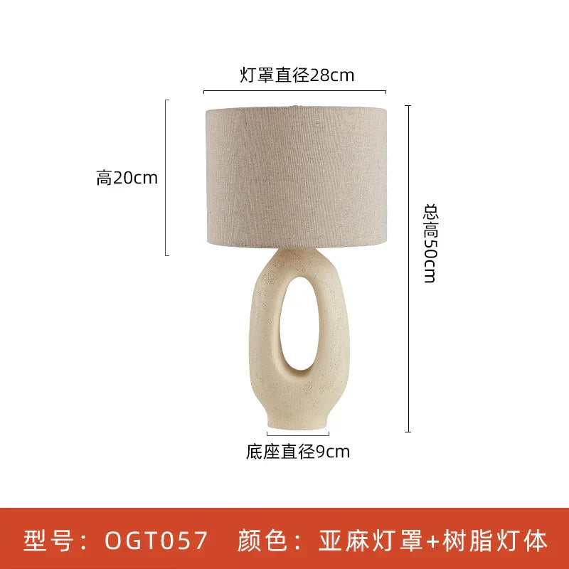 Lámpara de Mesa Japonesa Wabisabi™ E27 para Decoración de Iluminación en Sala de Estar y Dormitorio Decorbites