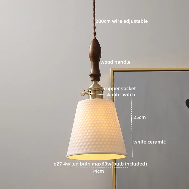 DecorBites™ Ceramic LED Pendant Light Nordic Modern Hanging Lamp for Home Decor