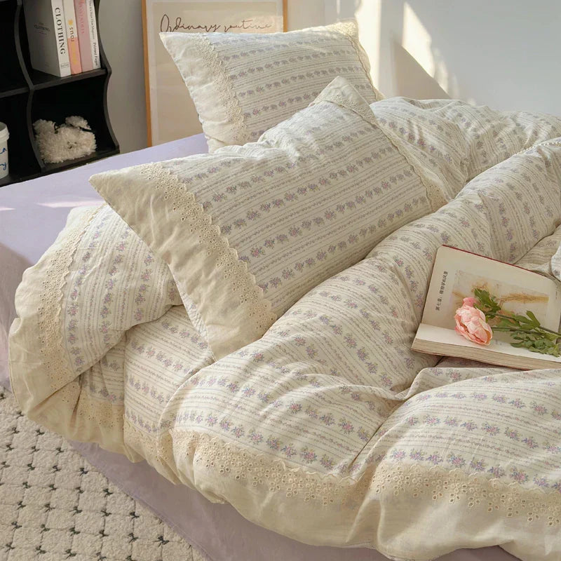 Lavender Lace Bedding Set