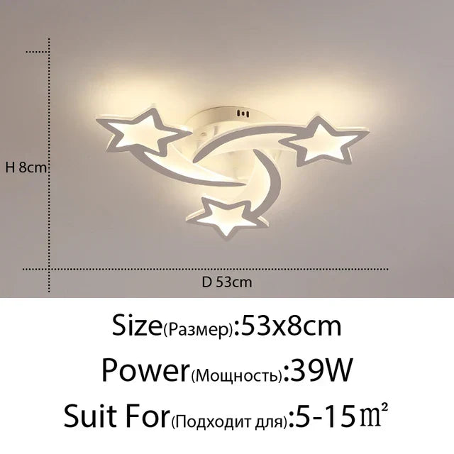 DecorBites™ LED Acrylic Chandelier Lights with Remote for Home Indoor Lighting