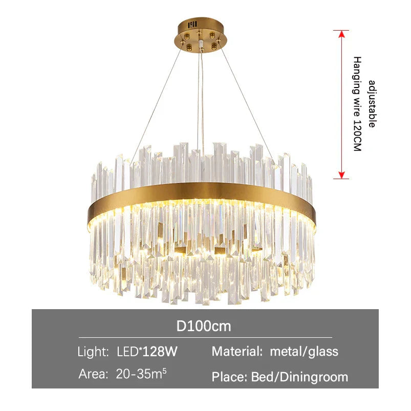 Gold Crystal Indoor Chandelier