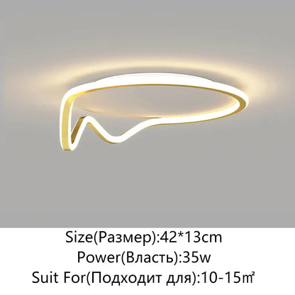 ديكوربايتس™ مصباح سقف LED دائري هندسي للديكور المنزلي