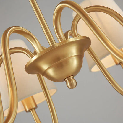 Lámpara de techo DecorBites™ de cobre con pantalla de tela para sala de estar y dormitorio