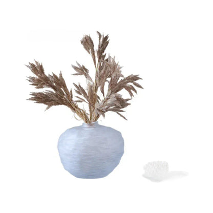 DecorBites™ Glass Pleats Vase for Hydroponics and Flower Arrangement