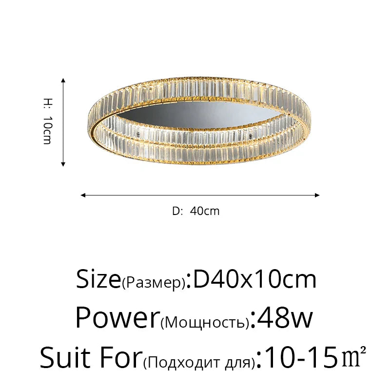 DecorBites™ Crystal LED Ceiling Chandeliers: Modern Living Room Dining Room Pendant Lamp