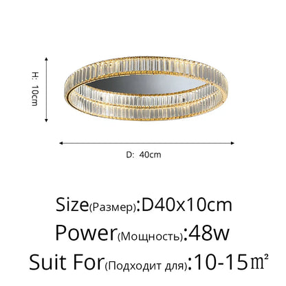 DecorBites™ Crystal LED Ceiling Chandeliers: Modern Living Room Dining Room Pendant Lamp