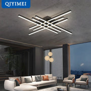 Gold Black Acrylic Chandelier 6-Head For Bedroom