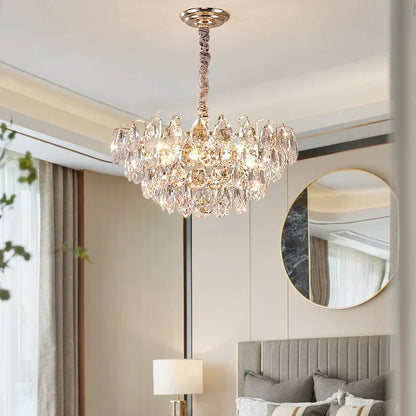 DecorBites™ Crystal Chandelier Ceiling Light for Living Room Bedroom Dining Room