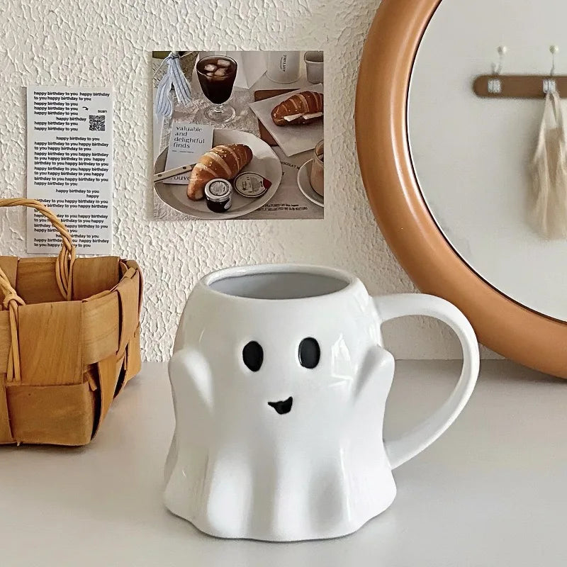 Easter Halloween Ghost Elf 3D Creative Cute Couple Mug Gift Afternoon Tea Breakfast Milk Cup Home Office Drinking Ceramic Cup