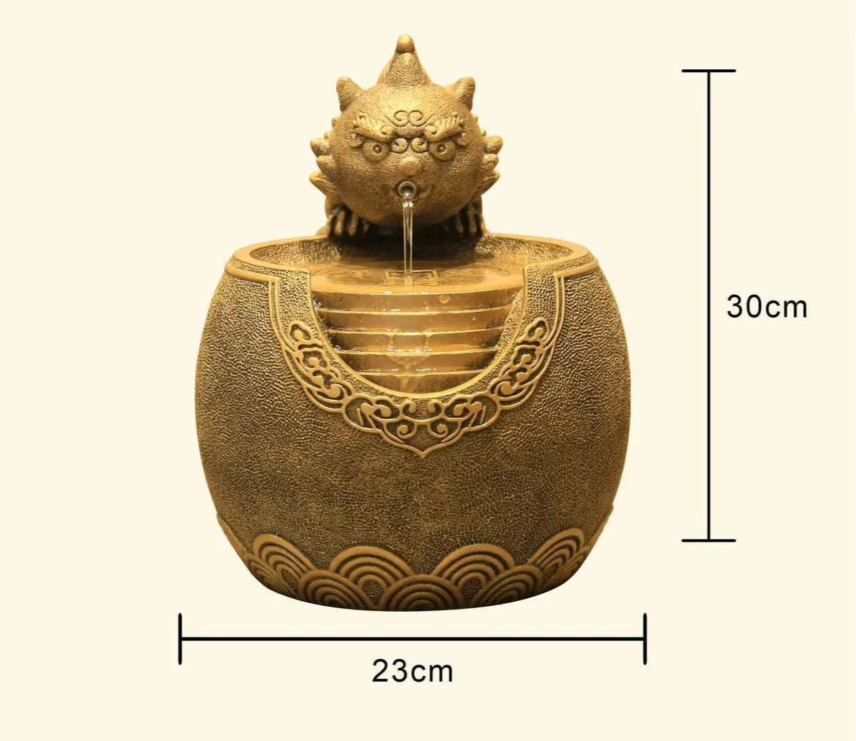 DecorBites™ Chinese Style Wealth Attracting Ornaments for Living Room, Office, Desktop Fountain