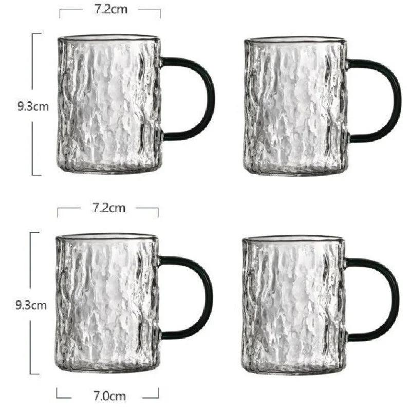 DecorBites™ Japanese Heat-Resistant Glass Handle Water Coffee Milk Juice Wine Cups