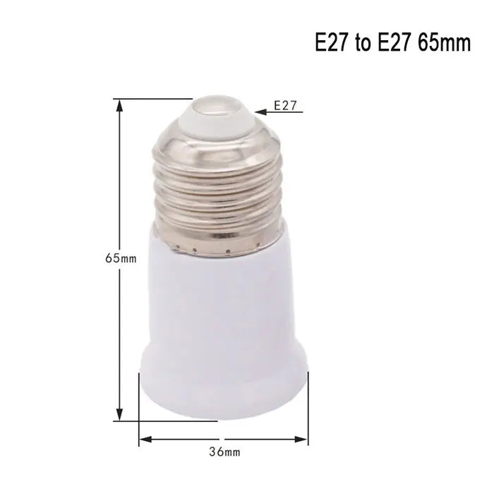 DecorBites™ E27 to E27 Socket Extender Medium Base Lamp Adapter