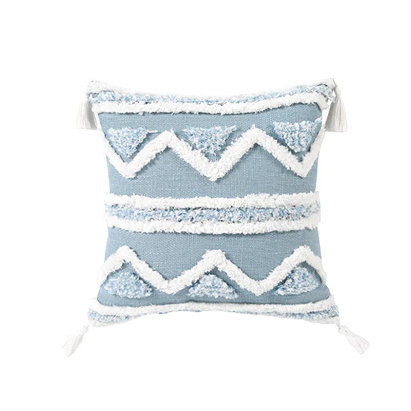 DecorBites™ Diamond Tufted Blue Cushion Cover for Sofa Bed 45x45cm/30x50cm