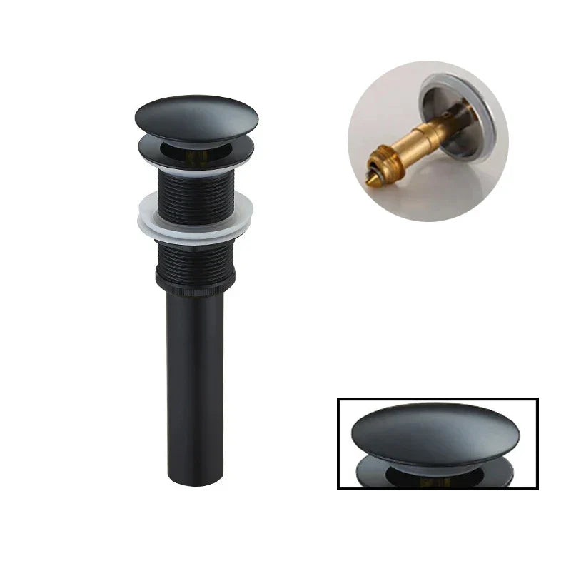 DecorBites™ Gold Large Round Bathroom Pop-up Drain for Copper Washbasin Sink