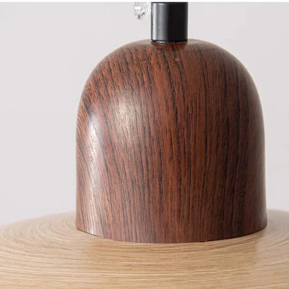 DecorBites™ Japanese Wooden Stone Chandelier Pendant Light, Wabi-Sabi Style Yellow Cavity-Stone Lamp