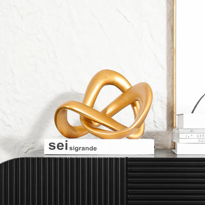 DecorBites™ Golden Twisted Dough Rope Knot Ornaments Geometric Line Home Decoration