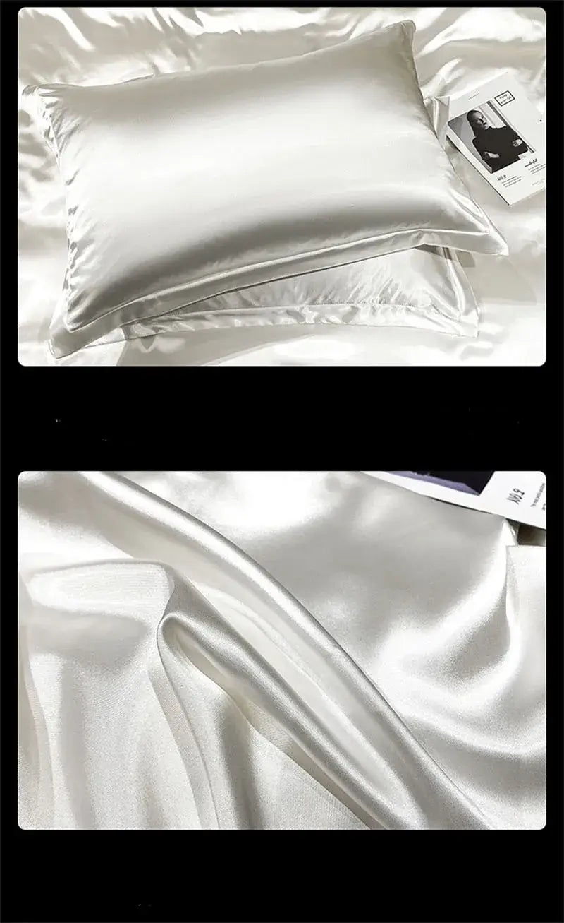 Juego de cama de lujo de seda Mulberry con sábanas