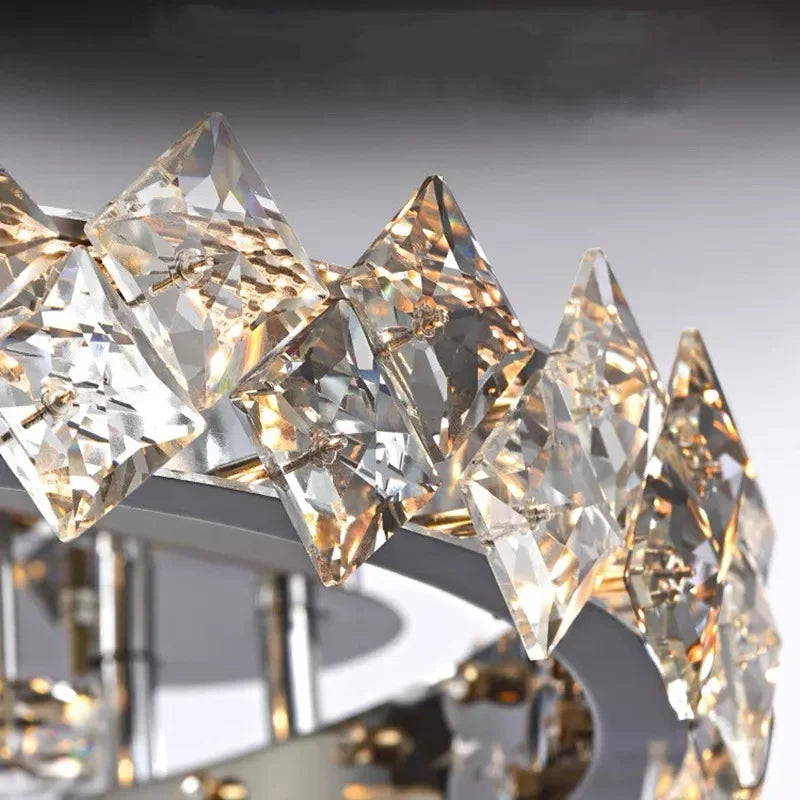 DecorBites™ Crystal Luxury Ceiling Light for Living Room & Bedroom - Modern LED Warm Glow