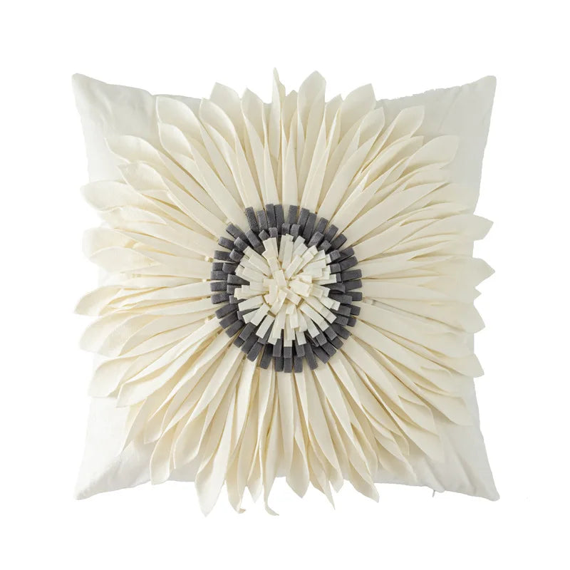 DecorBites™ Handmade Flower Cushion Cover - Elegant Home Decor Pillows