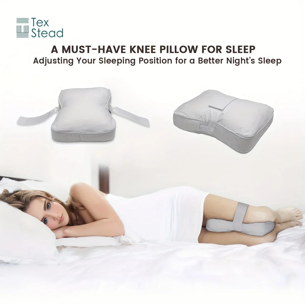 Decobites Orthopedic Leg Pillow for Side & Back Sleepers