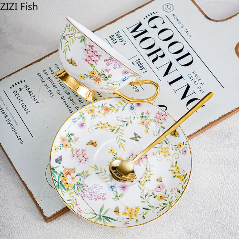 Gold Ceramic Cup Set