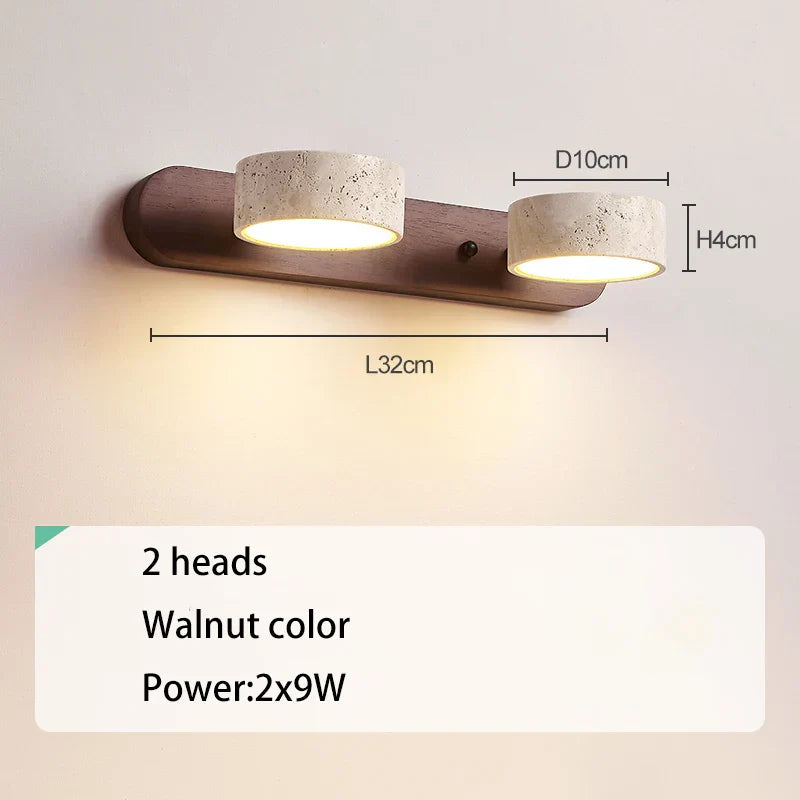 Stone Retro Wall Mirror Light