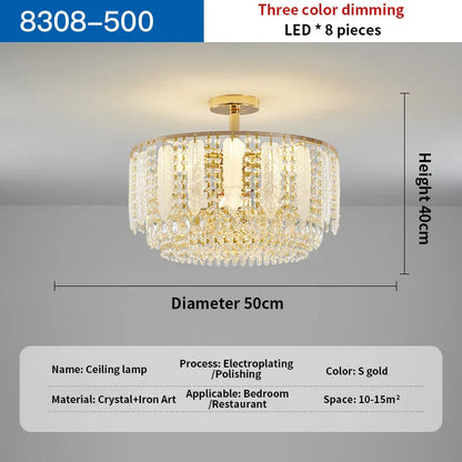 DecorBites™ Crystal Chandelier Light for Elegant Home Decor