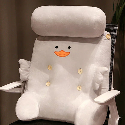 DecorBites™ Dumb Duck Square Back Cushion: Comfortable Support for Cervical Spine