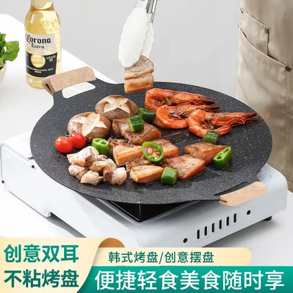 DecorBites™ Korean Style Octagon BBQ Plate Non-stick Grill Pot Frying Pan Kitchen Accessories
