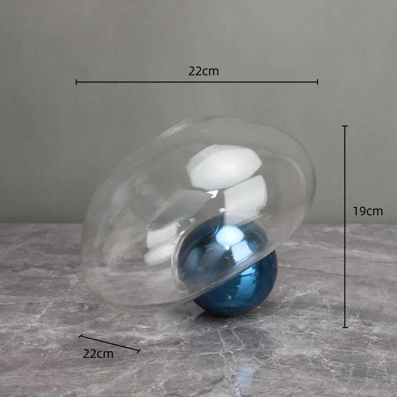 DecorBites™ Golden Ball Glass Vase for Hydroponic Flower Arrangement