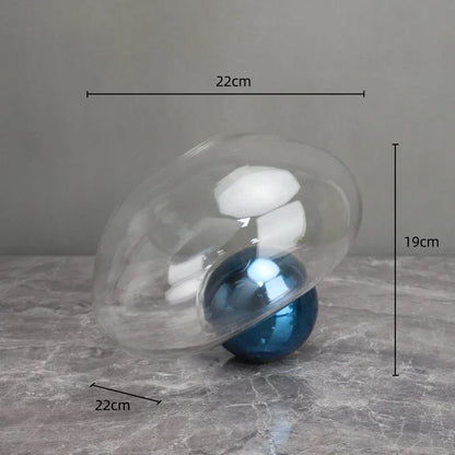 DecorBites™ Golden Ball Glass Vase for Hydroponic Flower Arrangement